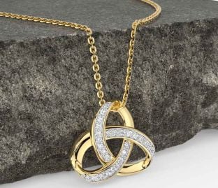 Diamond Gold Celtic Necklace