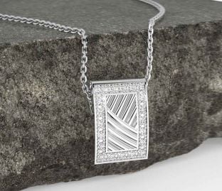 Diamond White Gold Celtic Necklace