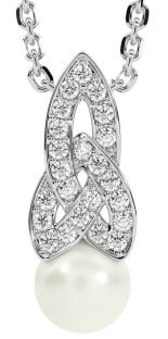 Ladies Sapphire Silver Celtic Trinity knot Ring 