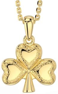 Gold Silver Shamrock Necklace