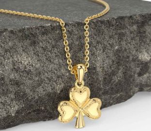 Gold Shamrock Necklace