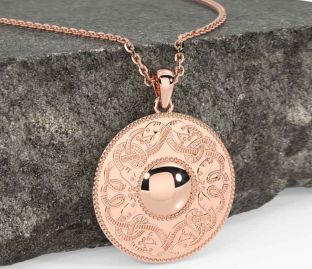 Rose Gold Silver Celtic Warrior Necklace