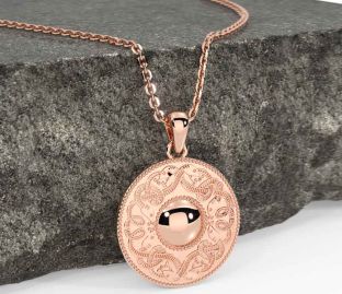 Rose Gold Silver Celtic Warrior Necklace