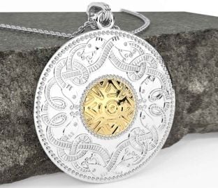 Gold Silver Celtic Warrior Necklace