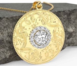 Diamond Gold Celtic Warrior Necklace