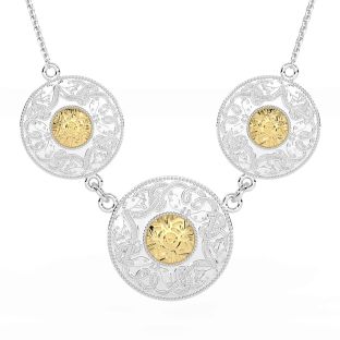 Gold Silver Celtic Warrior Necklace