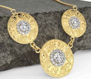 Diamond Gold Celtic Warrior Necklace