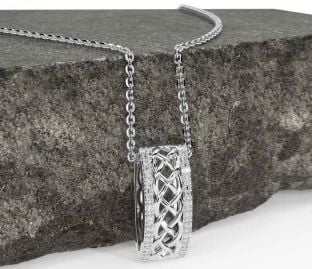 Diamond White Gold Celtic Necklace