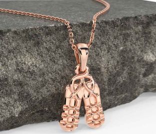 Rose Gold Silver Celtic Necklace