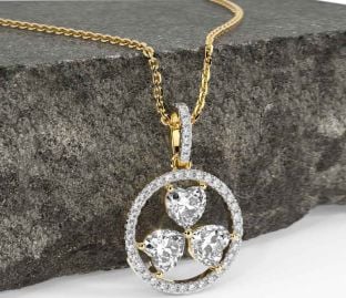 Diamond Gold Shamrock Necklace