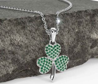 Smaragd fehér Arany Lóhere Nyaklánc