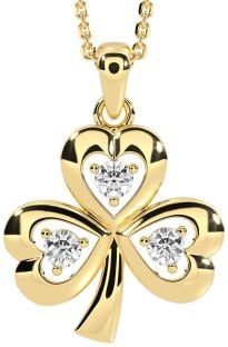 Diamond Gold Shamrock Necklace