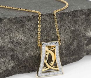 Diamond Gold Celtic Necklace
