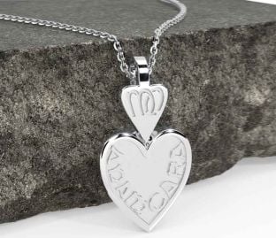 Silver Irish "My Soul Mate" Heart Necklace