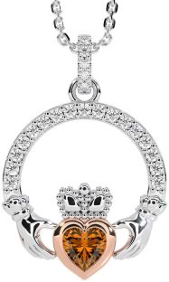 Ladies Sapphire Silver Celtic Trinity knot Ring 