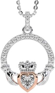 Ladies Sapphire Silver Celtic Trinity knot Ring 