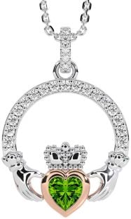 Ladies Sapphire Silver Celtic Trinity knot Ring 