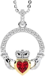 Ladies Sapphire Silver Celtic Trinity knot Ring 