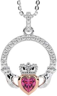 Ladies Sapphire Silver Celtic Trinity knot Ring 