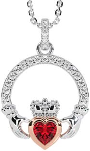 Ladies Sapphire Silver Celtic Trinity knot Ring 