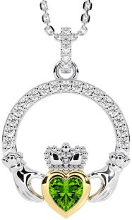 Ladies Sapphire Silver Celtic Trinity knot Ring 