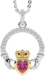Ladies Sapphire Silver Celtic Trinity knot Ring 