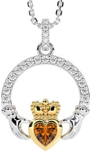 Ladies Sapphire Silver Celtic Trinity knot Ring 
