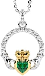 Ladies Sapphire Silver Celtic Trinity knot Ring 