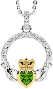 Ladies Sapphire Silver Celtic Trinity knot Ring 