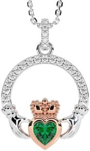 Ladies Sapphire Silver Celtic Trinity knot Ring 
