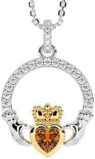 Ladies Sapphire Silver Celtic Trinity knot Ring 