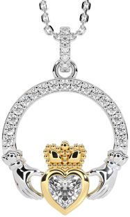Ladies Sapphire Silver Celtic Trinity knot Ring 