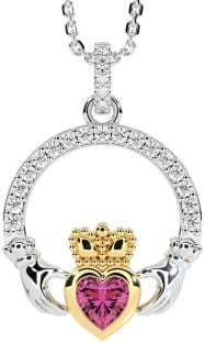 Ladies Sapphire Silver Celtic Trinity knot Ring 