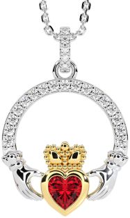 Ladies Sapphire Silver Celtic Trinity knot Ring 