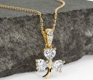Diamond Gold Shamrock Necklace