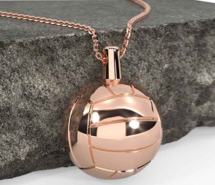 Rose Gold Silver Gaelic Irish Football GAA Necklace