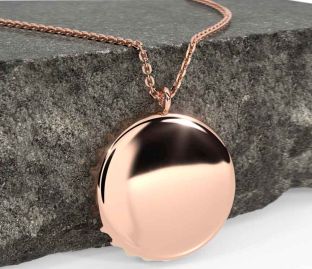 Rose Gold Silver Bodhran Irish Music Necklace