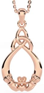 Reste sig Guld Silver Claddagh Halsband