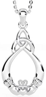 Blanc Or Claddagh Collier