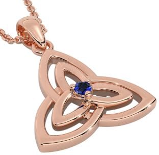 Diamond Rose Gold Celtic Trinity Knot Necklace