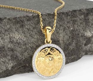 Diamond Gold Celtic Warrior Necklace