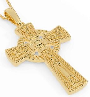 Or Argent celtique Croix Trinité Noeud Collier