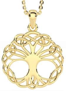 Gold Silver Celtic Tree of Life Necklace