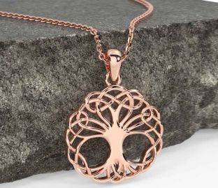 Rose Gold Celtic Tree of Life Necklace