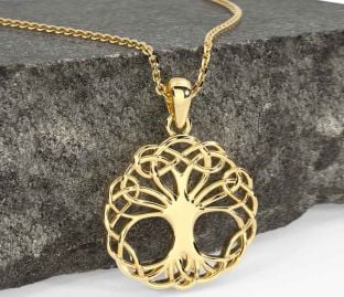 Gold Celtic Tree of Life Necklace