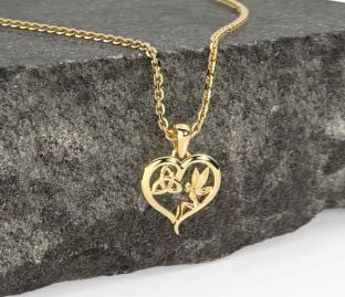 Kids Gold Celtic Trinity Knot Heart Necklace