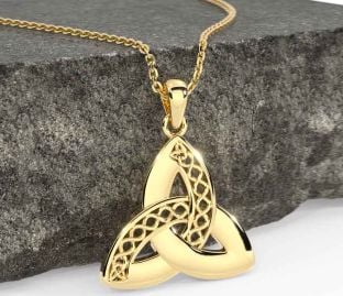 Gold Silver Celtic Trinity Knot Necklace