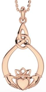 Ladies Sapphire Silver Celtic Trinity knot Ring 