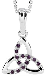 Alexandrite Silver Celtic Trinity Knot Necklace