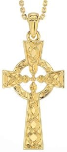 Gold Silver Celtic Cross Necklace
